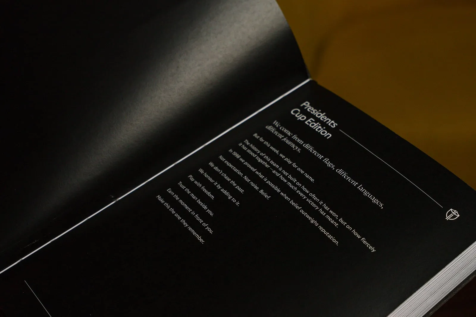 The opening pages of the journal, with the manifesto for the week